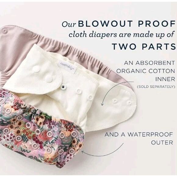 Esembly Cloth Diaper Outer Reusable Diaper Cover & Swim Diaper Buttercup Size 2 - Picture 3 of 4